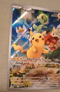 Pikachu SVP 027 Pokemon TCG S&V Paldea Evolved Black Star Promo Card - Image 3