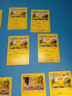 Pokemon TCG Pikachu Lot of 10 Non-Holo Cards - Near Mint/Mint Condition - Image 4