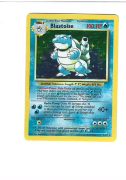 Blastoise Holo Rare Card 002/102 Base Set Unlimited Edition Vintage Pokemon - Image 1