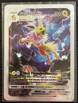 Jolteon Vmax Silver Foil Fan Art Vinyl Collector Pokemon Card Costumed - Image 4