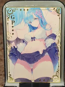 Flashing Skirt Re:Zero Rem Goddess Story Metal Card Anime Waifu GP Maiden Party - Image 1