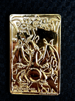 Pokemon Cards 23K Gold Plated CHARIZARD Trading Card 1999 Burger King - Image 1
