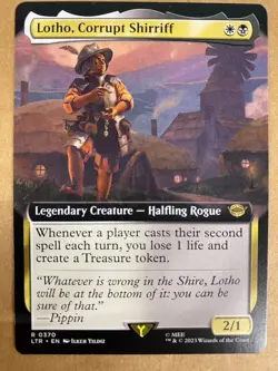 MTG 1x EXTENDED ART Lotho, Corrupt Shirriff # 370 Lord of the Rings Magic x1 NM - Image 1