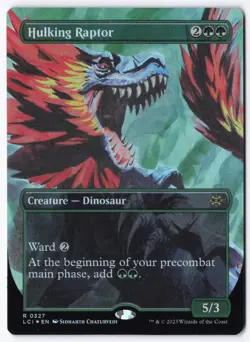 Hulking Raptor (Borderless) R The Lost Caverns of Ixalan 327 NM - Image 1