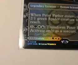 Mtg Peter Parker (0208) (Borderless) FOIL MTG Spider-Man NM/M - Image 2