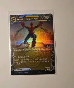 Mtg Peter Parker (0208) (Borderless) FOIL MTG Spider-Man NM/M - Image 3