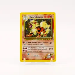 Blaine's Arcanine - 1/132 Gym Challenge Unlimited Holo Rare Pokemon - NM - Image 1
