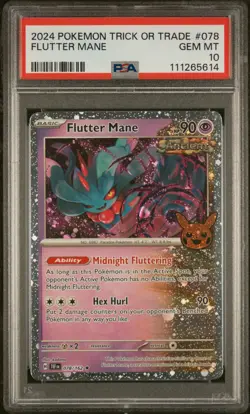 2024 POKEMON TRICK OR TRADE #078 FLUTTER MANE PSA 10 - Image 1