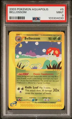 2003 POKEMON AQUAPOLIS #5 BELLOSSOM PSA 9 - Image 1