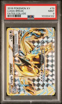 2016 POKEMON XY FATES COLLIDE #79 LUGIA BREAK PSA 9 - Image 1