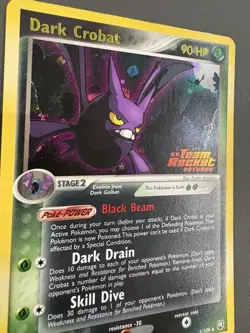 Dark Crobat 3/109 Vintage Holo Rare Stamped Reverse Pokemon Ex Rocket Returns LP - Image 2