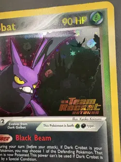 Dark Crobat 3/109 Vintage Holo Rare Stamped Reverse Pokemon Ex Rocket Returns LP - Image 3