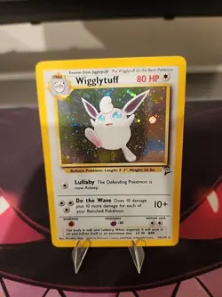 Wigglytuff 019/130 Pokemon TCG Base Set 2 Holo Rare LP+ - Image 1