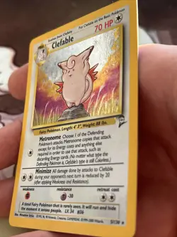 Pokemon TCG Clefable Base Set 2 5/130 Holo Unlimited Holo Rare - LP - Image 3