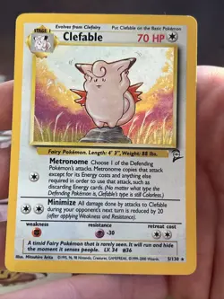 Pokemon TCG Clefable Base Set 2 5/130 Holo Unlimited Holo Rare - LP - Image 5
