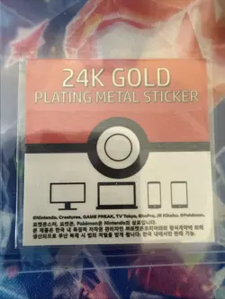 Gengar 24k Gold Plating Sticker Striking Popping Candy Pokemon - Image 2