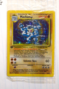 Pokemon TCG WOTC Base Set 1st Edition Machamp 8/102 Holo Rare Sealed NM! #0504 - Image 4