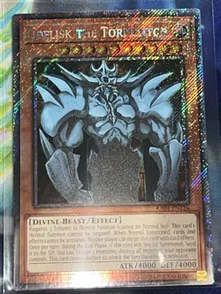 Near Mint Yugioh Obelisk the Tormentor RA04-EN116 Platinum Secret Rare - Image 1