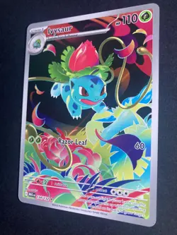 Pokemon TCG Ivysaur 134/132 Ultra Rare Mega Evolution Holo Full Art Mint Card - Image 3