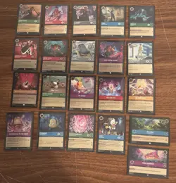 DISNEY Lorcana TCG FABLED Lot Of 21 Foil Cards: Mickey, Eeyore, Flounder, Huey - Image 2
