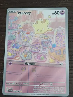 Milcery 152/142 Pokemon TCG 2024 Stellar Crown Illustration Rare Card - NM - Image 1