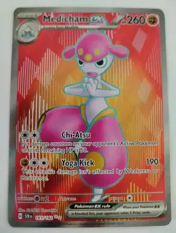 Medicham ex 161/142 Secret Rare Pokemon TCG Card Stellar Crown SV07 - Image 1
