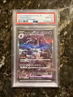 PSA 10 Hydreigon ex SAR 171/086 White Flare sv11W Pokemon Card Japanese 2025 - Image 1