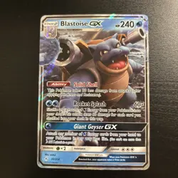 Blastoise GX 35/214 Sm-Unbroken Bonds Holo Card Near Mint Condition - Image 1