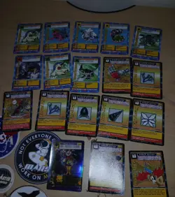 1999 Bandai Digimon 1st Edition TCG Cards: Lot of Over 40 cards Some Holo - Image 1