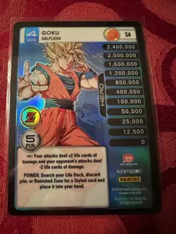 2016 Panini's Dragon Ball Z TCG Goku Awakening #S4 Card Rainbow Foil Prizm - Image 1