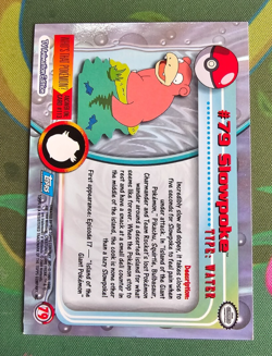 Slowpoke #79 Pokemon Topps trading cards series 2, 2000 NON HOLO LP - Image 2