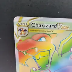 Pokemon TCG Charizard VSTAR Rainbow Secret Rare Card Brilliant Stars 174/172 NM - Image 4
