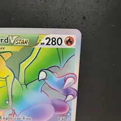 Pokemon TCG Charizard VSTAR Rainbow Secret Rare Card Brilliant Stars 174/172 NM - Image 5