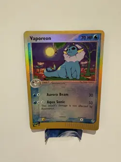 Pokemon TCG Vaporeon Reverse Holo 25 Sandstorm Set Rare E Series Vintage Card LP - Image 1
