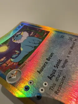 Pokemon TCG Vaporeon Reverse Holo 25 Sandstorm Set Rare E Series Vintage Card LP - Image 3