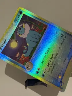 Pokemon TCG Vaporeon Reverse Holo 25 Sandstorm Set Rare E Series Vintage Card LP - Image 5