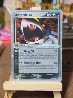 Sharpedo ex 2005 104/107 Holo Rare Pokemon Trading Card - Image 1