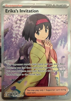 Erika's Invitation 196/165 Scarlet & Violet 151 Trainer Pokemon Card TCG - Image 1
