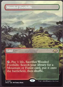 Wooded Foothills - 361 Borderless not foil MTG MH3 - Image 1