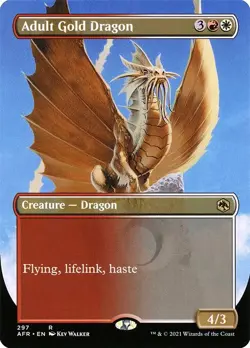 Adult Gold Dragon Borderless Regular - Adventures In The Forgotten Realms MTG-NM - Image 1