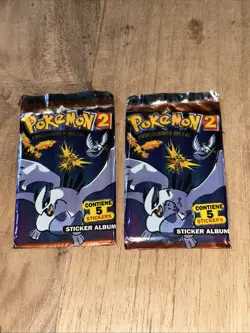 Pokemon Prisma Metal Evolutions Sticker Packs 2 Sealed - Image 1