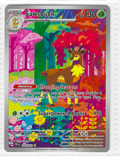 TCG Pokemon - Sawsbuck - 166/162 Temporal Forces Rare - Image 1