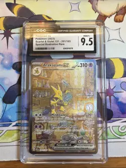 POKEMON English Alakazam ex 201/165 2023 Scarlet & Violet 151 Holo CGC 9.5 - Image 1