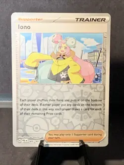 Pokemon TCG Iono 185/193 Uncommon PAL EN Reverse Holo Near Mint - Image 1