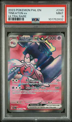 2023 POKEMON PAL EN-PALDEA EVOLVED ULTRA RARE #240 TINKATON EX PSA 9 - Image 1