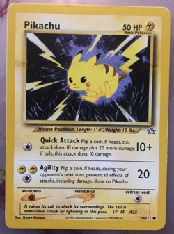 Pikachu Neo Genesis 70/111 Vintage 2000 Pokemon TCG Non-Holo (Beauty) - Image 2