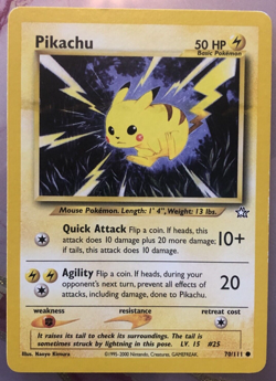 Pikachu Neo Genesis 70/111 Vintage 2000 Pokemon TCG Non-Holo (Beauty) - Image 3