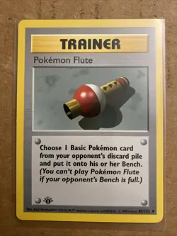Pokemon TCG Flute Base Set 86/102 1st Edition Never Played Near Mint - Image 1