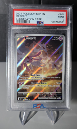 2024 Pokemon Ssp En-Surging Sparks Illustration Rare Mesprit #204 PSA 9 - Image 1
