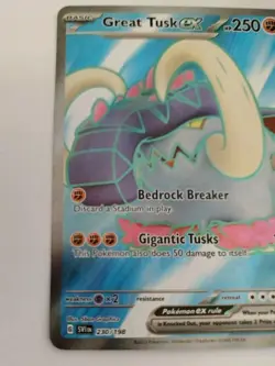 Great Tusk ex 230/198 Secret Rare Pokemon TCG SV01 - Scarlet & Violet Base set - Image 3